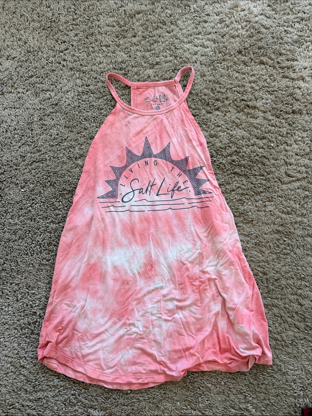 Salt Life Pink Tie-Dye Racerback Tank